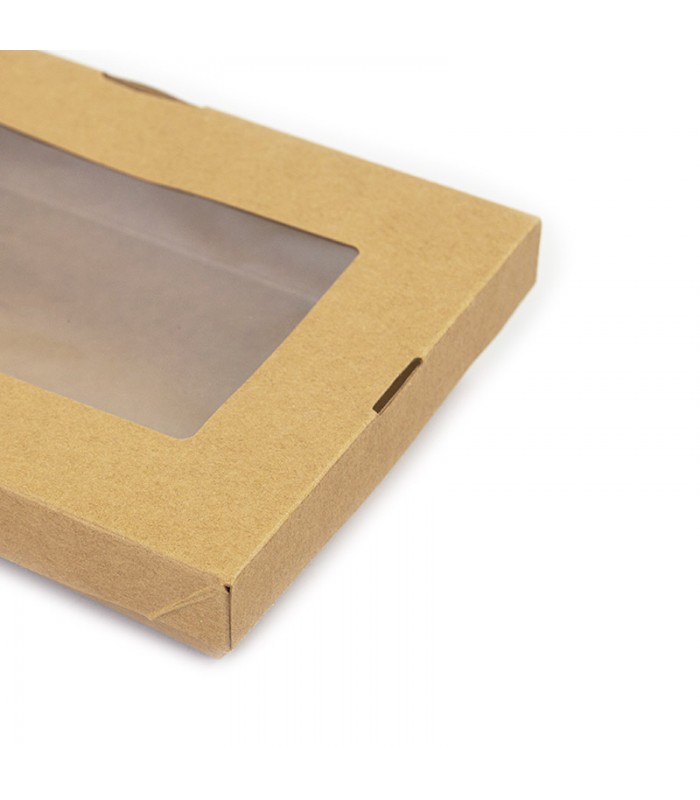 CONTENITORE FOOD BOX IN CARTONCINO AVANA CON COPERCHIO